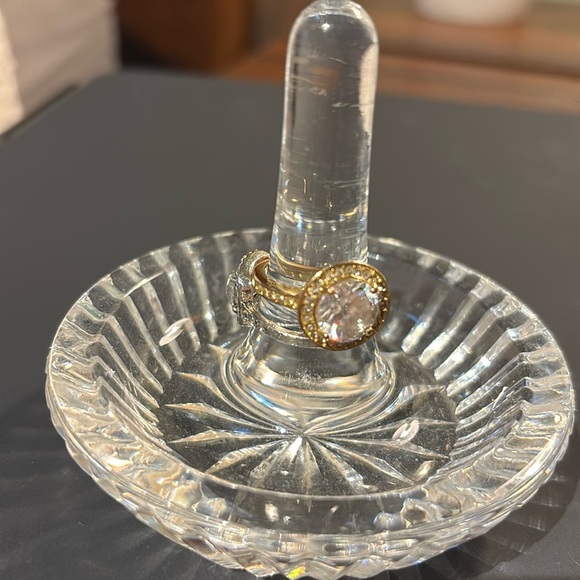 Halo Solitaire 1 ct center stone , QVC, Diamonique Gold size 5